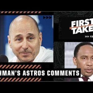Is Brian Cashman right?! Stephen A. & Mad Dog NOT BUYING IT! | First Take
