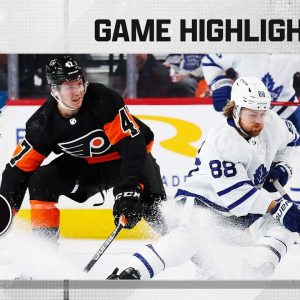 Maple Leafs @ Flyers 4/2 l NHL Highlights 2022