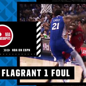 Joel Embiid gets flagrant 1 foul for this on Scottie Barnes | NBA on ESPN