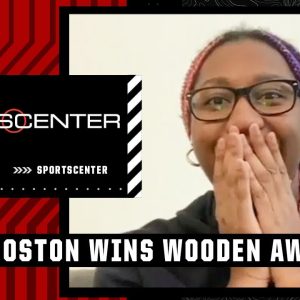 Aliyah Boston's live reaction to winning the 2022 Women's Wooden Award | SportsCenter