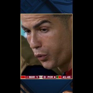 Ronaldo's reaction to Youssef En-Nesyri's goal for Morocco ðŸ˜‚ #shorts #morocco #ronaldo #worldcup