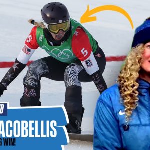 Lindsey Jacobellis reacts to her Beijing 2022 gold medal performance! 🏂
