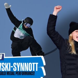 Zoi Sadowski-Synnott reacts to her Beijing 2022 gold medal performance!