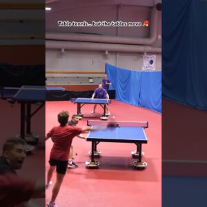 Table tennis… but the tables move! 🏓