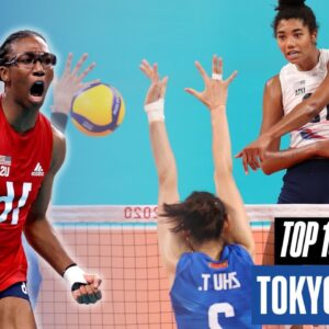 🏐Team USA 🇺🇸Top 10 Volleyball Plays at the Olympics!