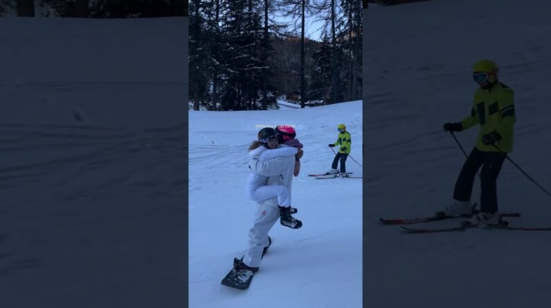 Different kind of flex: making snowboarding a couples sport 😲🎥 : chiaraadominioni (IG)